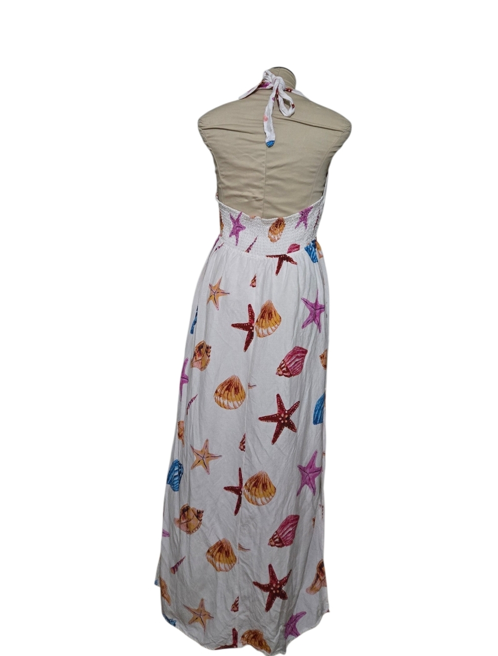 Anthropologie Cut-Out Halter Cut-Out Cover Up Maxi Dress Size L - Picture 6 of 10